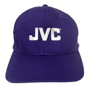 Vintage JVC Electronics Purple White Embroidered Logo Snapback Hat